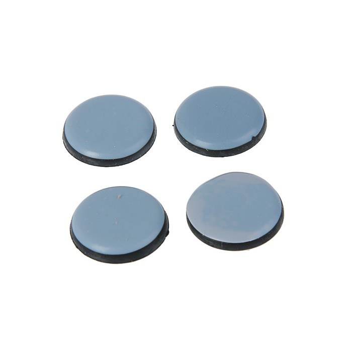 Накладка мебельная круглая TUNDRA comfort, D = 30 мм, 4 шт, полимерная, цвет серый