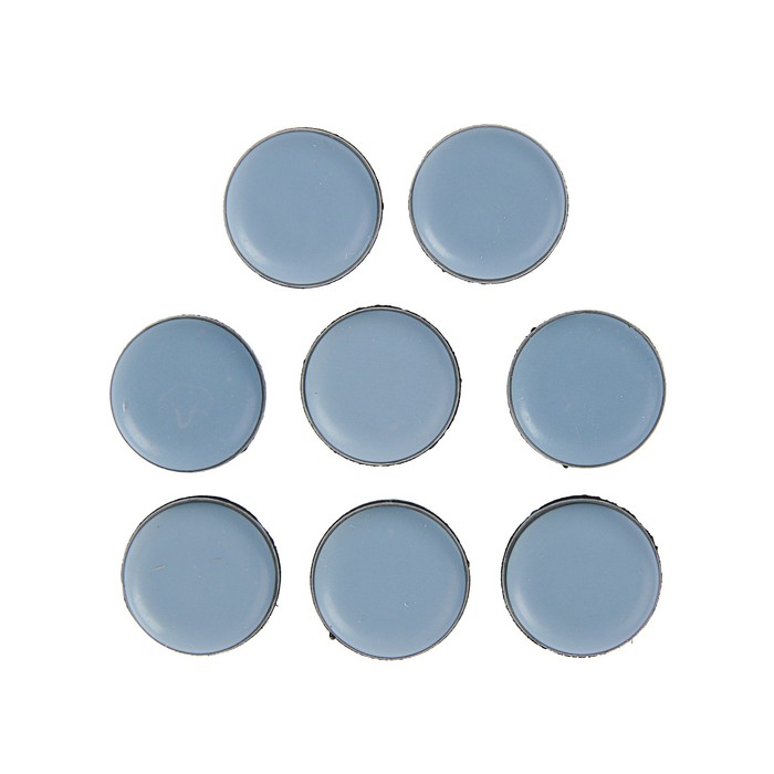 Накладка мебельная круглая TUNDRA comfort, D = 25 мм, 8 шт, полимерная, цвет серый