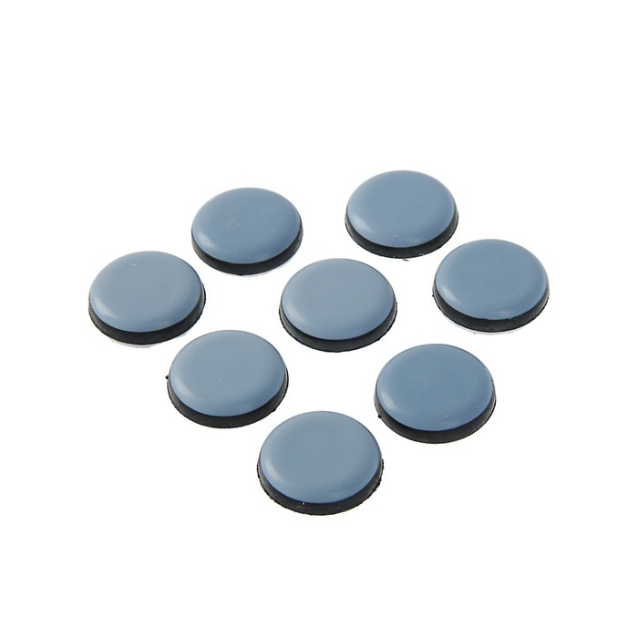 Накладка мебельная круглая TUNDRA comfort, D = 25 мм, 8 шт, полимерная, цвет серый