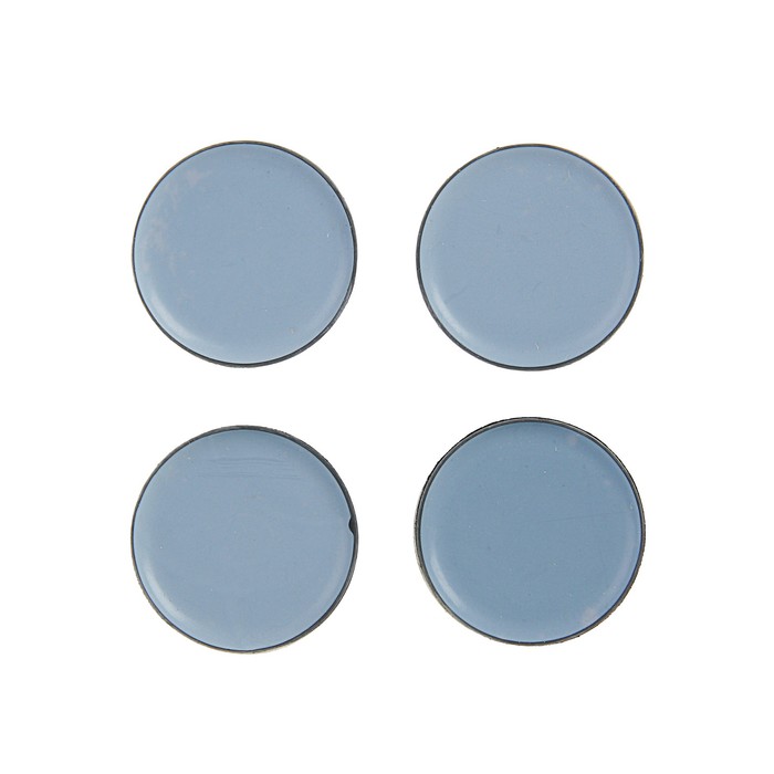 Накладка мебельная круглая TUNDRA comfort, D = 40 мм, 4 шт, полимерная, цвет серый