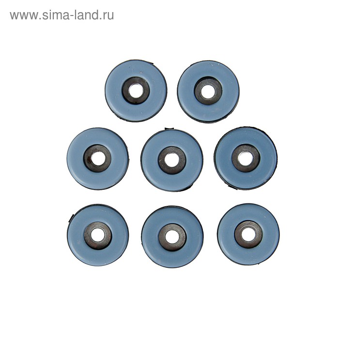 Накладка мебельная круглая ТУНДРА, d=25 мм, 8 шт., полимерная, цвет серый накладка мебельная тундра d 40 мм круглая белая 8 шт