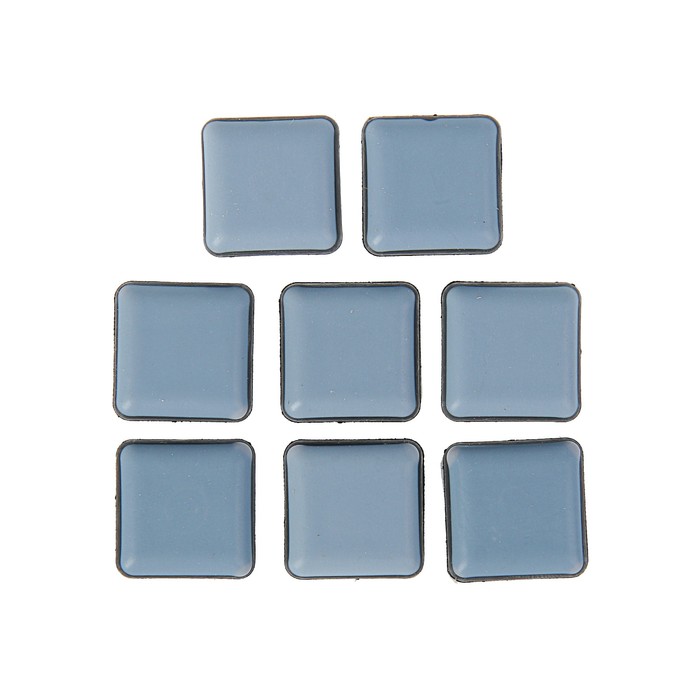 Накладка мебельная квадратная TUNDRA comfort, размер 25*25 мм, 8 шт, полимерная, цвет серый 360988