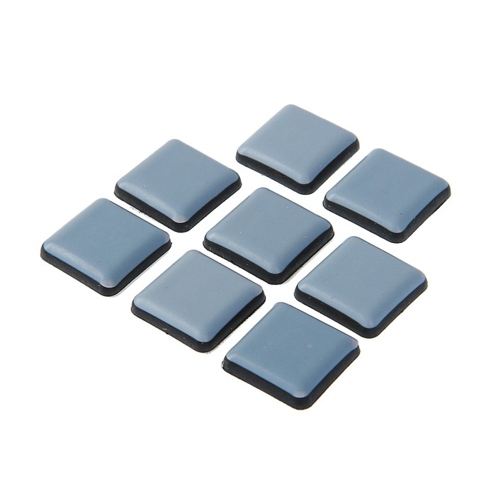 Накладка мебельная квадратная TUNDRA comfort, размер 25*25 мм, 8 шт, полимерная, цвет серый 360988