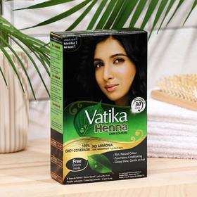 Хна для волос Vatika Henna Hair Colours Natural Black, чёрная, 6 пакетиков по 10 г Ош