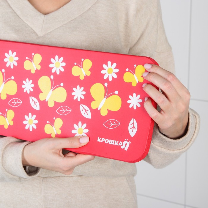 Подушка для коленей «Бабочки» в ванну, размер 39×17,5 см