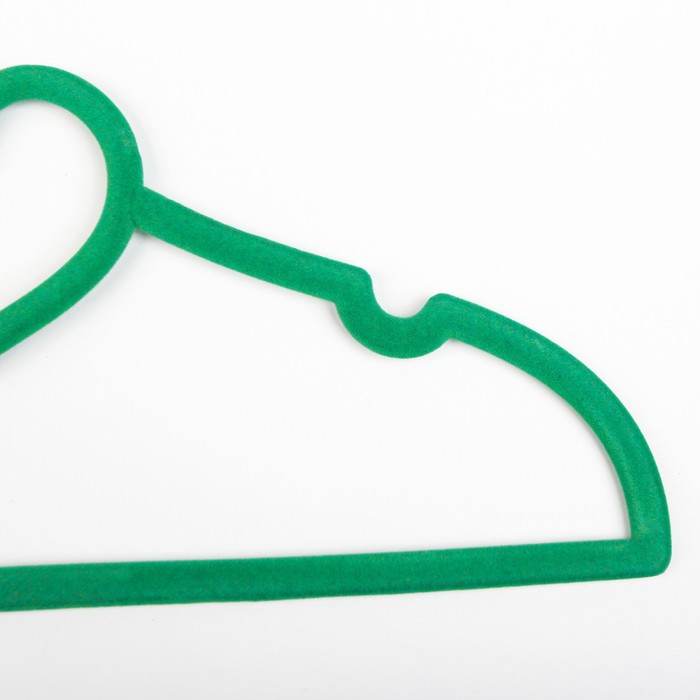 Вешалка 33х22,5х0,5 см, флокированное покрытие "Сердце", цвет МИКС