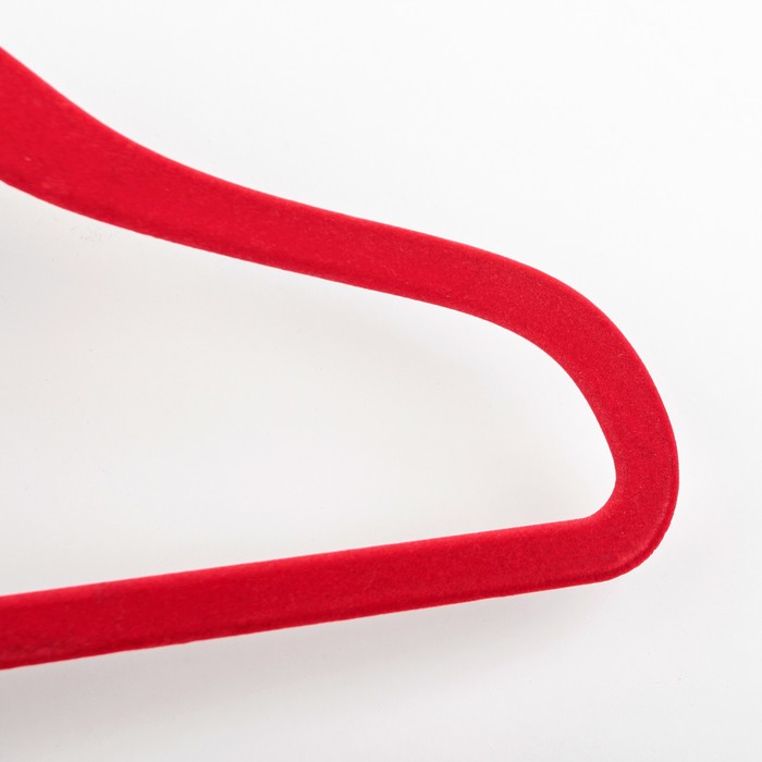 Вешалка 31х22х0,5 см, флокированное покрытие, цвет МИКС