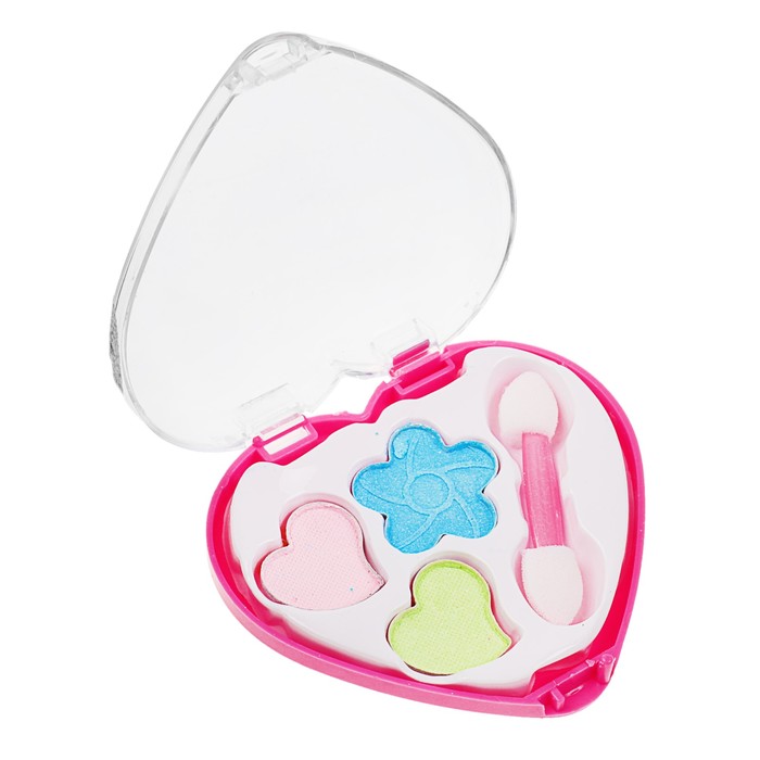 Набор косметики для девочки "Сердечко" тени 3 цвета, аппликатор