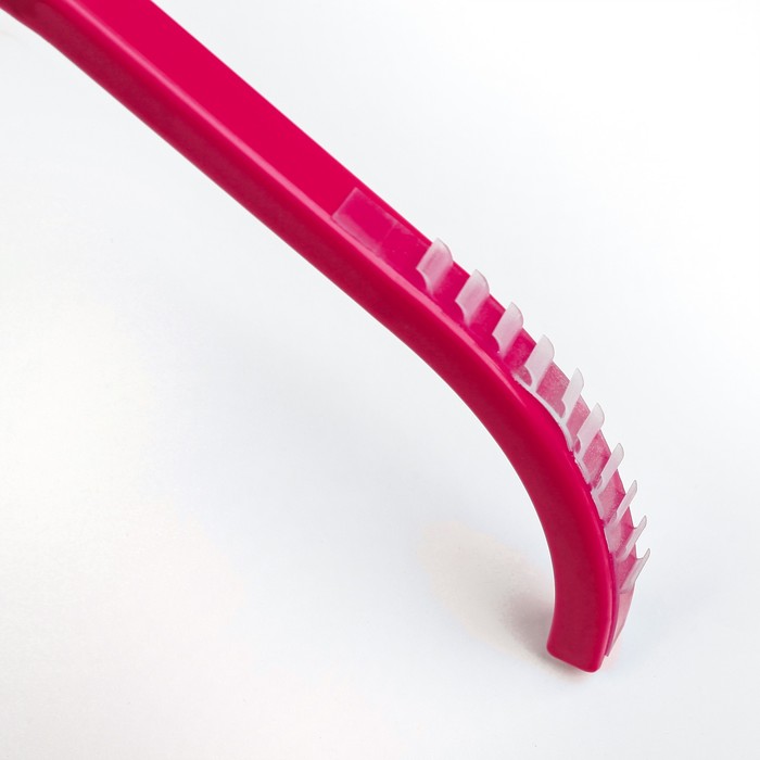 Вешалка-плечики 32х1х21 см, антискользящие плечи, цвет малиновый