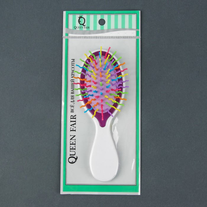 Расчёска массажная "Фламинго", овальная, 15(±1)см, цвет МИКС