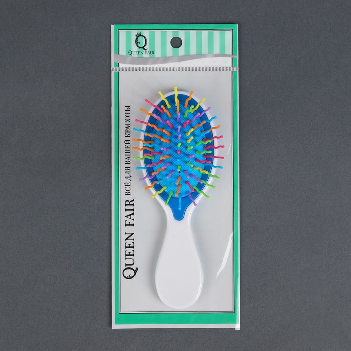 Расчёска массажная "Фламинго", овальная, 15(±1)см, цвет МИКС