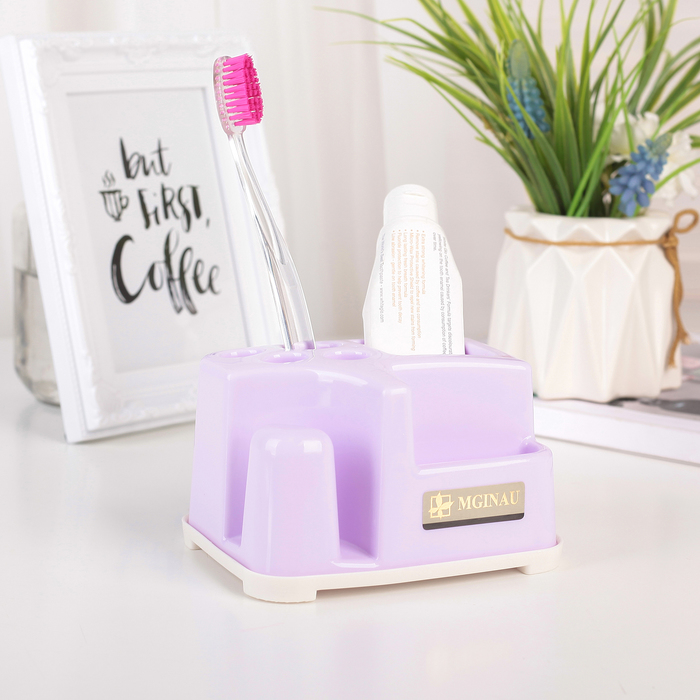 Подставка для зубных щеток,13х10х7,5 см, микс цвета