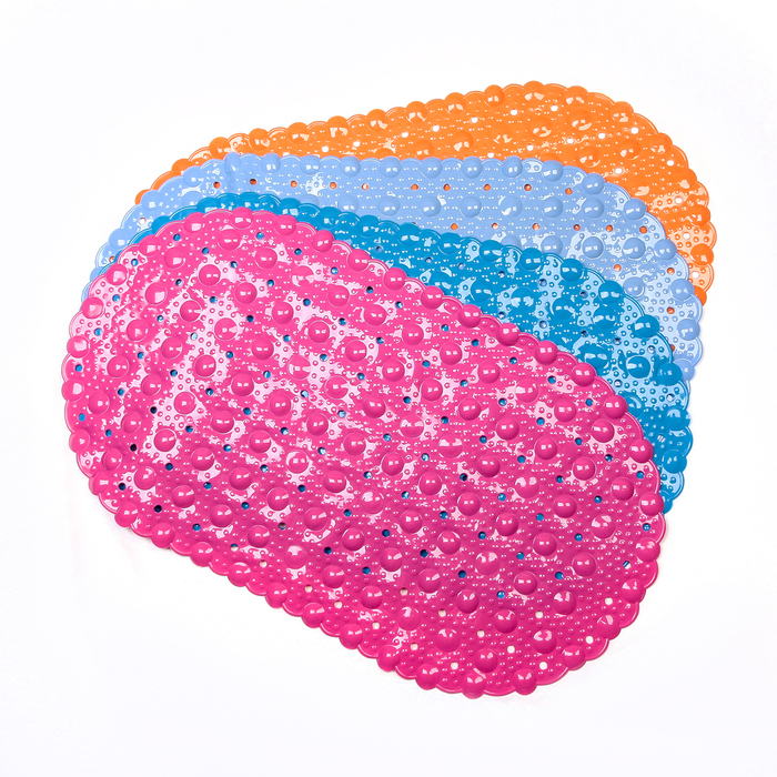 Коврик для ванны "Пупырчатый"38х66 см, цвет МИКС