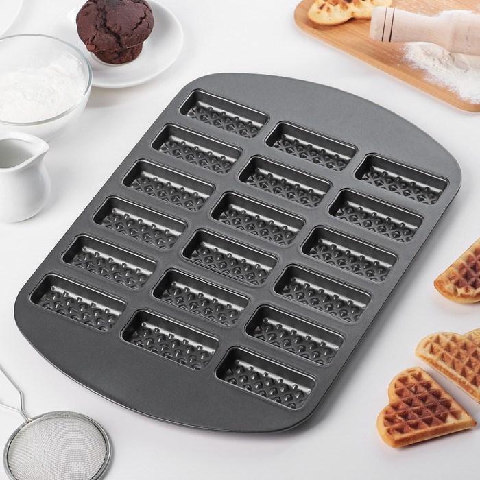 Форма для выпечки "Жаклин. Печенька", 18 ячеек, антипригарное покрытие