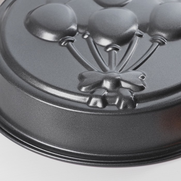 Форма для выпечки 24 см "День рождения. Шарики", антипригарное покрытие