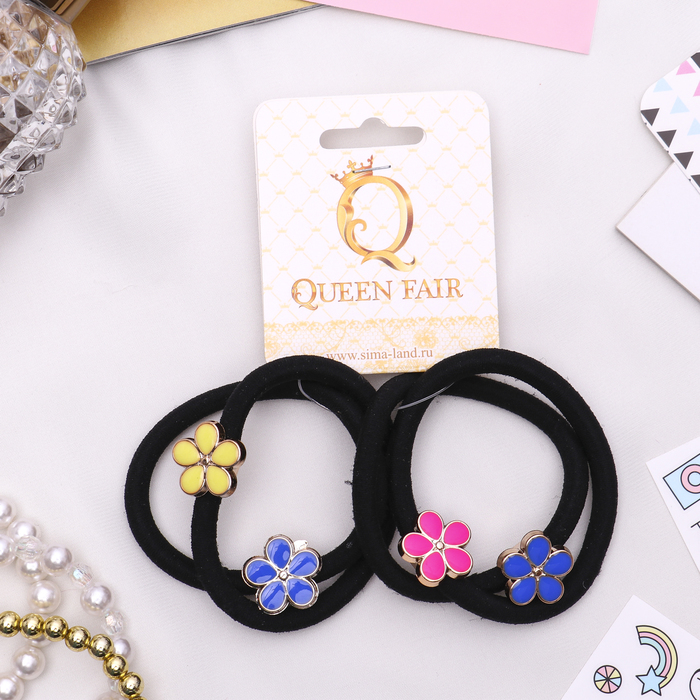 Резинка для волос "Мадлен" (цена за штуку) цветы