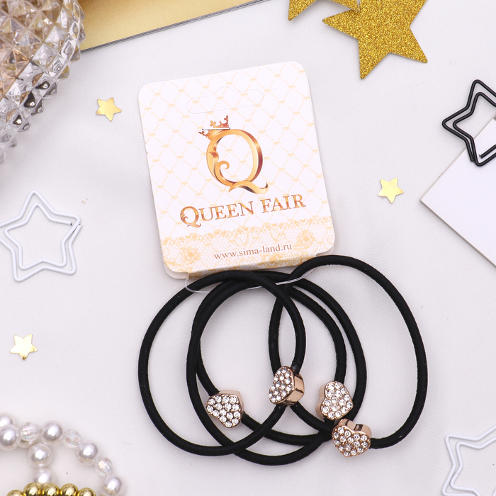 Резинка для волос "Ариана" (цена за штуку) сердце