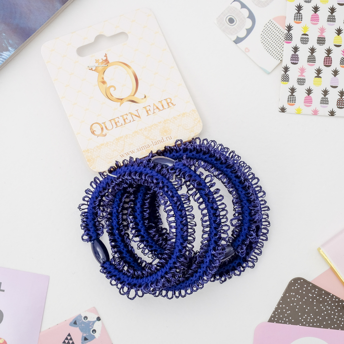Резинка для волос "Петельки" (цена за штуку) синий