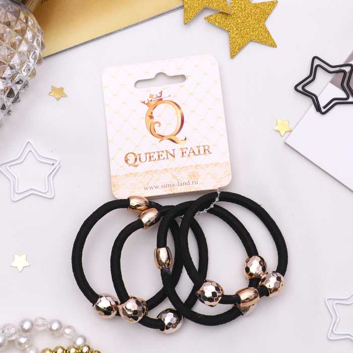 Резинка для волос "Абсолют" (цена за штуку) рельефные бусины