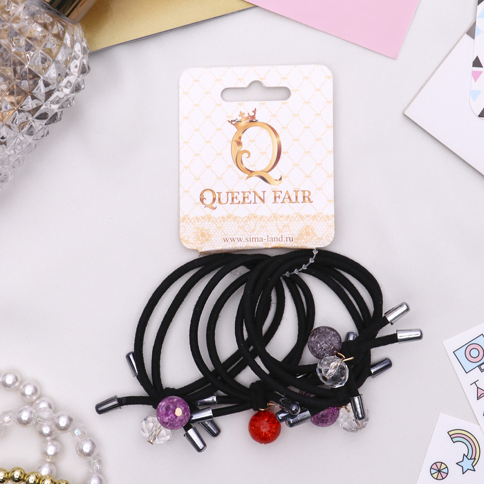 Резинка для волос "Герда" (цена за штуку) бусины, микс