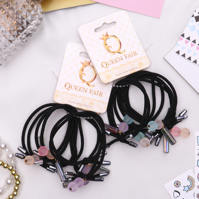 Резинка для волос "Герда" (цена за штуку) шарик матовый, микс