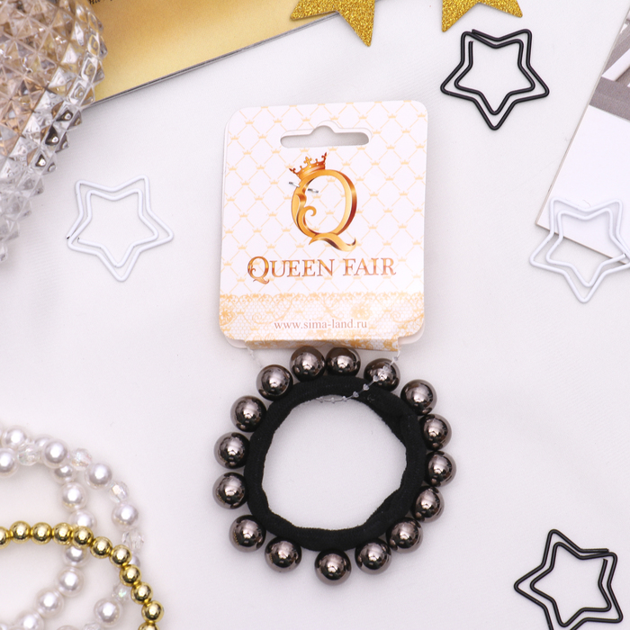 Резинка для волос "Агния" (цена за штуку) металлик