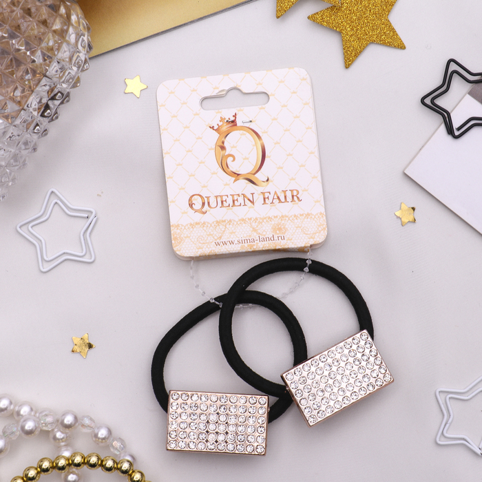 Резинка для волос "Отражение" (цена за штуку) прямоугольник