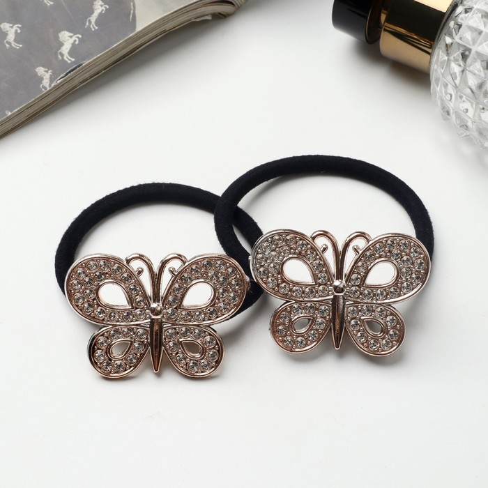 Резинка для волос "Отражение" (цена за штуку) бабочка