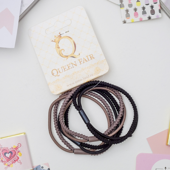 Резинка для волос "Спорт люкс" (цена за штуку) чёрный и серый