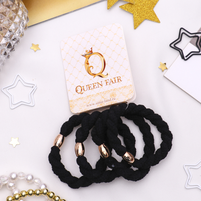 Резинка для волос "Бланш" (цена за штуку) чёрный