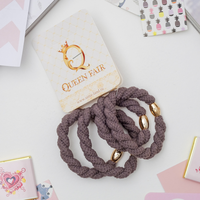 Резинка для волос "Бланш" (цена за штуку) серый