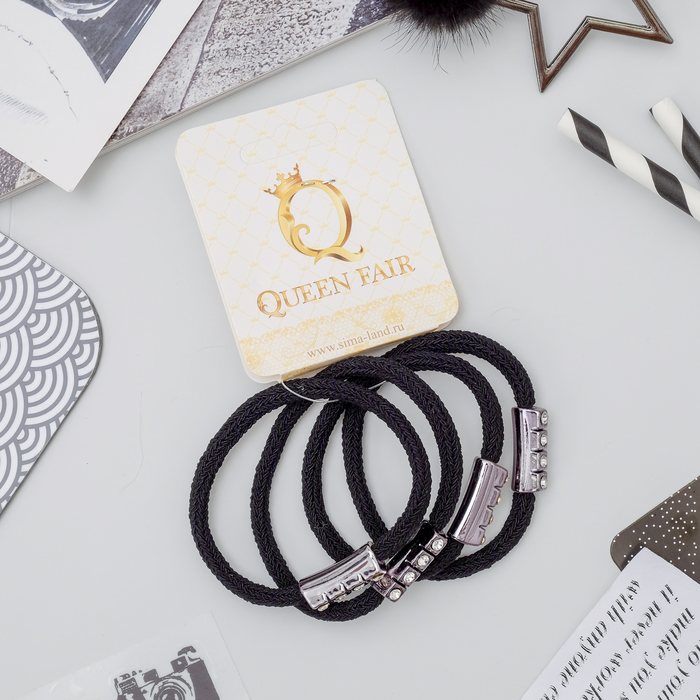 Резинка для волос "Клио" (цена за штуку) чёрный