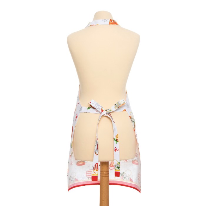 Фартук "Новогоднее чаепитие" 70х75 см, 100% хлопок, 164 г/м2