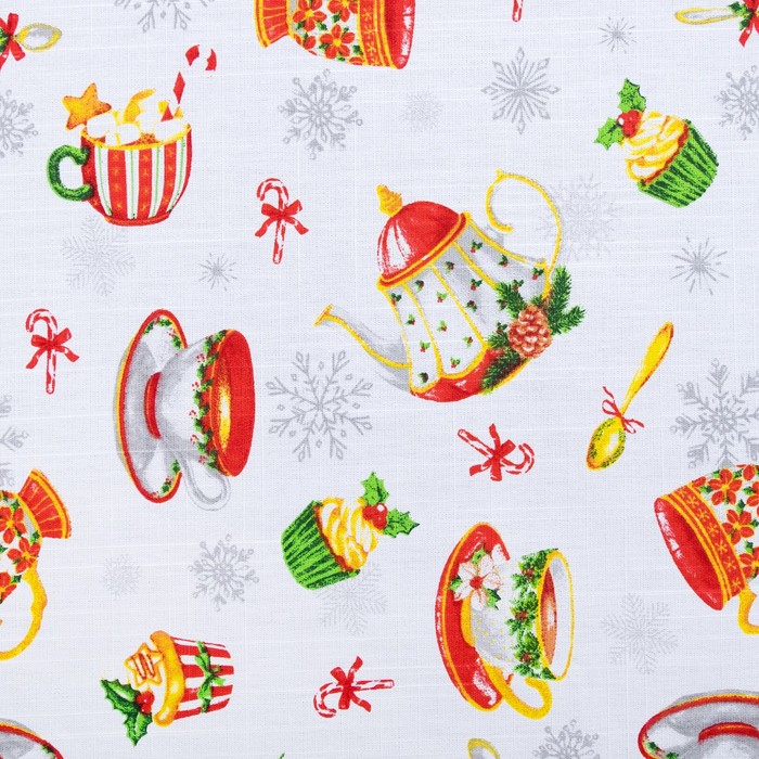 Фартук "Новогоднее чаепитие" 70х75 см, 100% хлопок, 164 г/м2