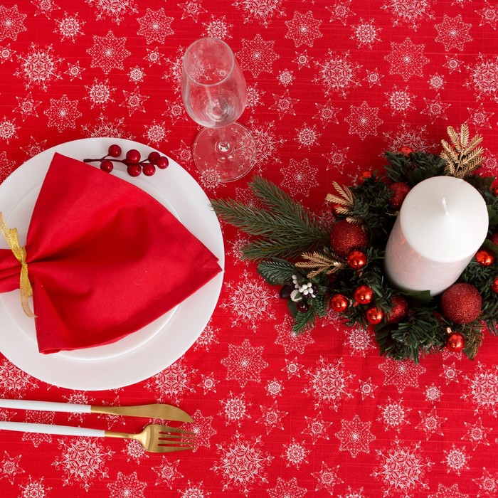 Скатерть "Волшебный город" 145х144 см, 100% хлопок, 164 г/м2