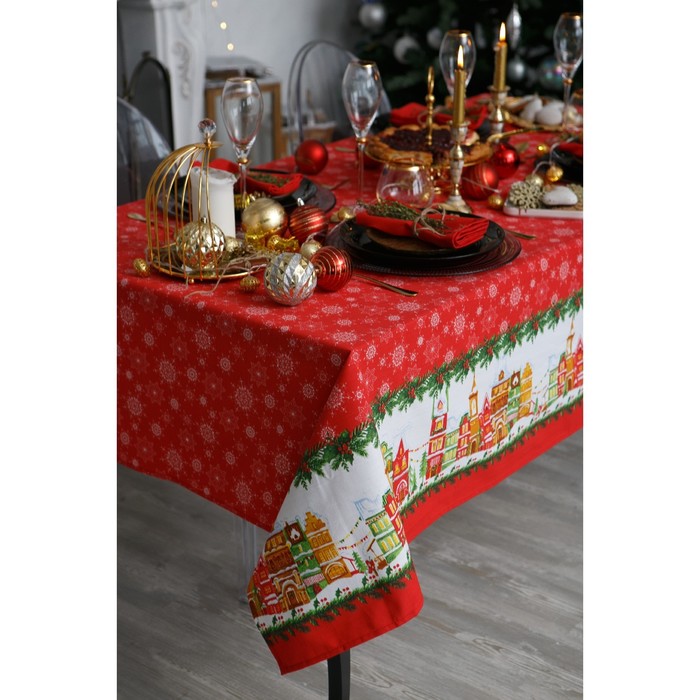 Скатерть "Волшебный город" 145х144 см, 100% хлопок, 164 г/м2