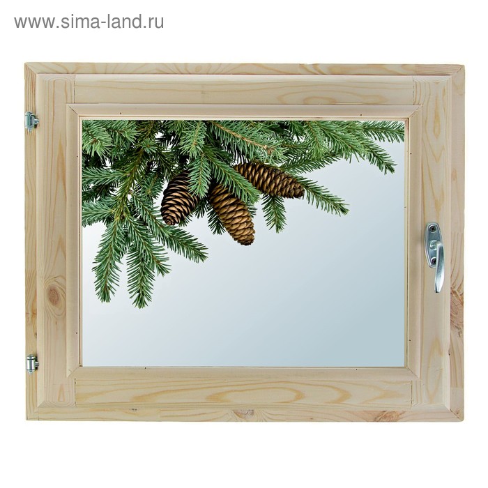

Окно, 40×60см, "Еловая веточка", однокамерный стеклопакет