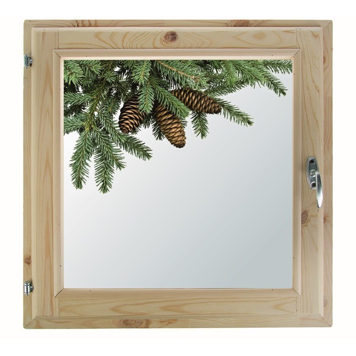 Окно 50х70 см, "Декор 3", двойной стеклопакет, уплотнитель, хвоя, "Добропаровъ"