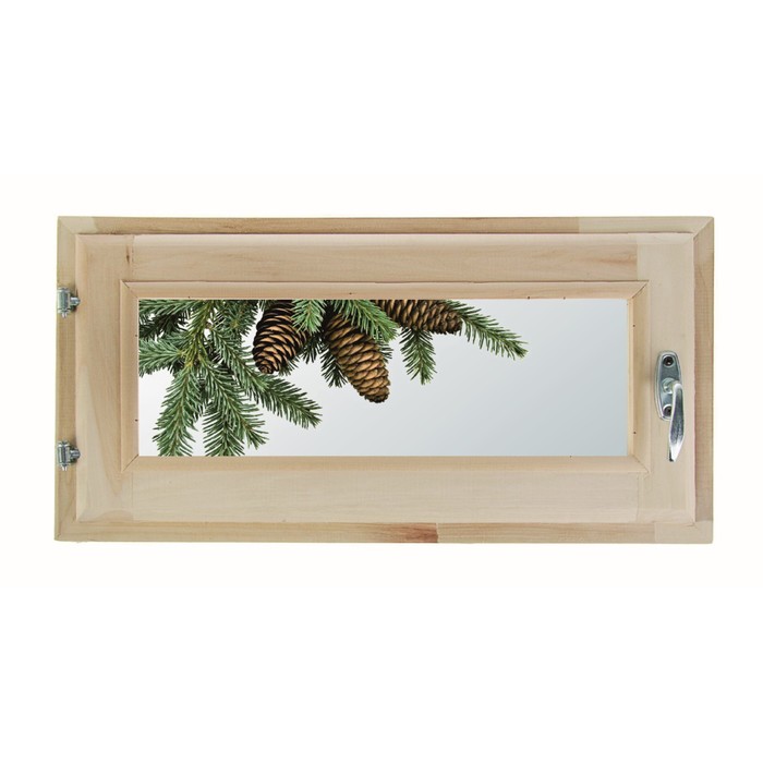 Окно 30х60 см, "Декор 3", двойной стеклопакет, "Добропаровъ"