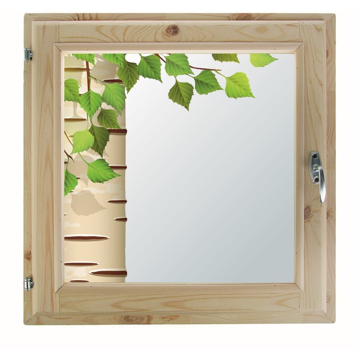 Окно 70х100 см, &quot;Декор 4&quot;, двойной стеклопакет, хвоя, &quot;Добропаровъ&quot;