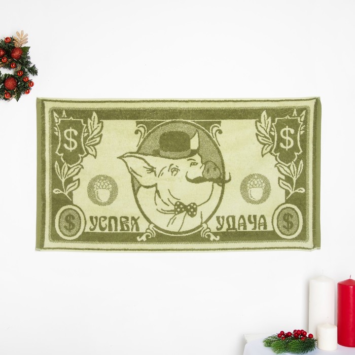 Полотенце махровое "Mister success" ПЛ-2602-3500, зеленый 50х90 см хл100% 420 гр/м