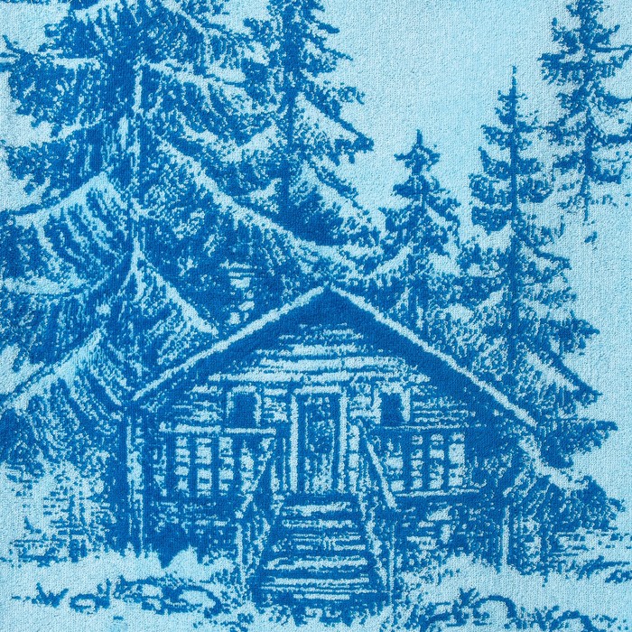 Полотенце махровое "Russian winter" ПЛ-2602-3501, синий 50х90 см хл100% 420 гр/м