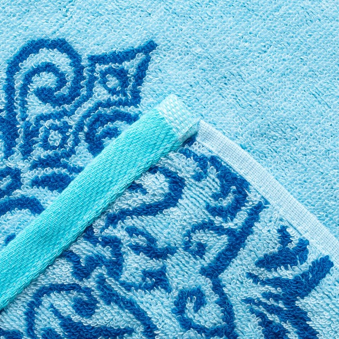 Полотенце махровое "Russian winter" ПЛ-2602-3501, синий 50х90 см хл100% 420 гр/м