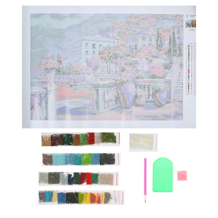 Картина стразами "Живописный причал"