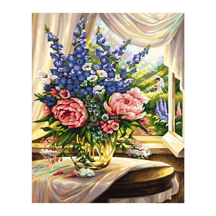 Картина стразами "Букет на столе"