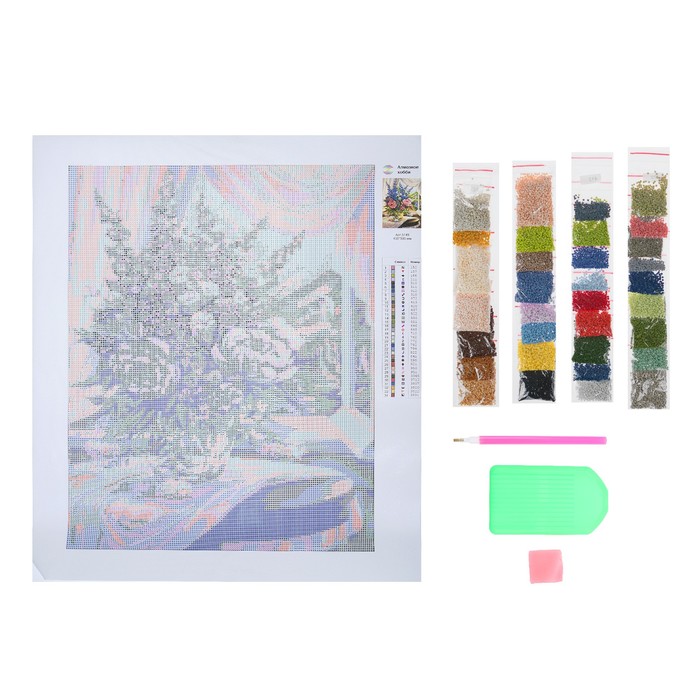 Картина стразами "Букет на столе"