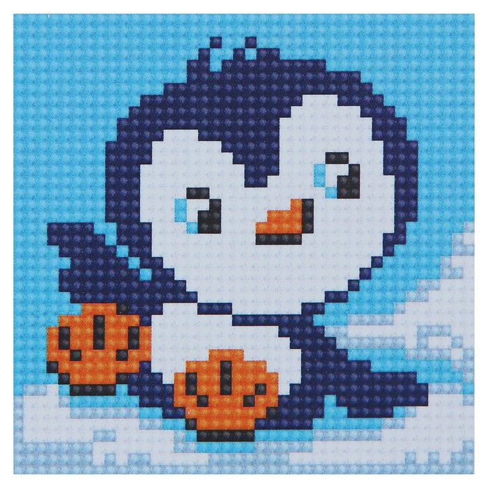 Картина стразами "Пингвинёнок"