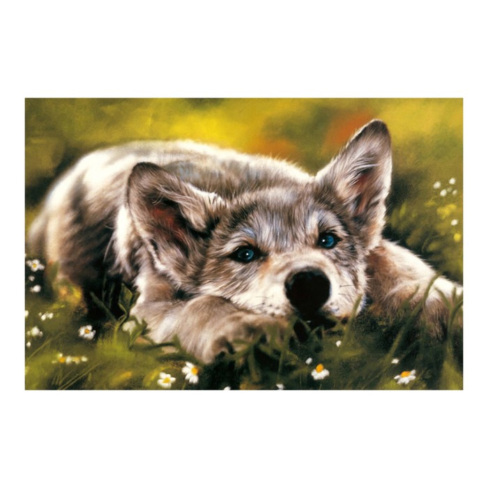 Картина стразами "Волчонок"