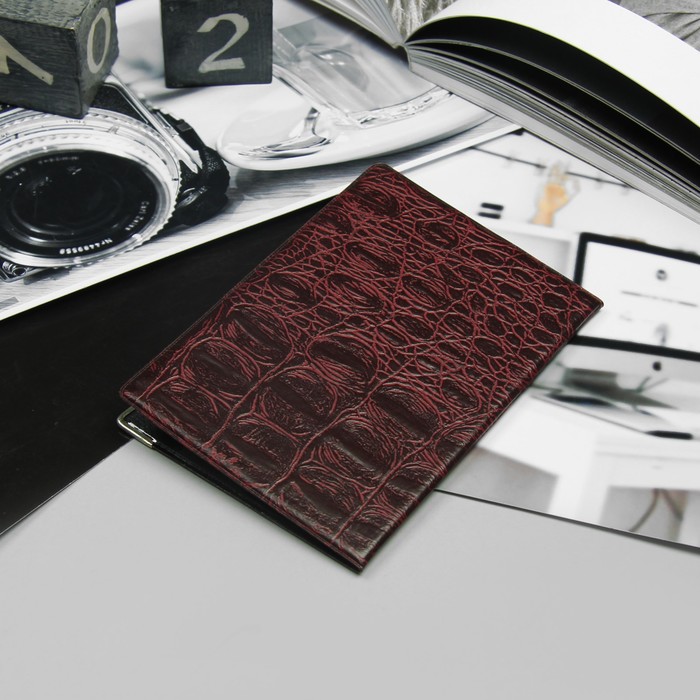 Обложка для военного билета, герб, тиснение, 2 уголка, МИКС