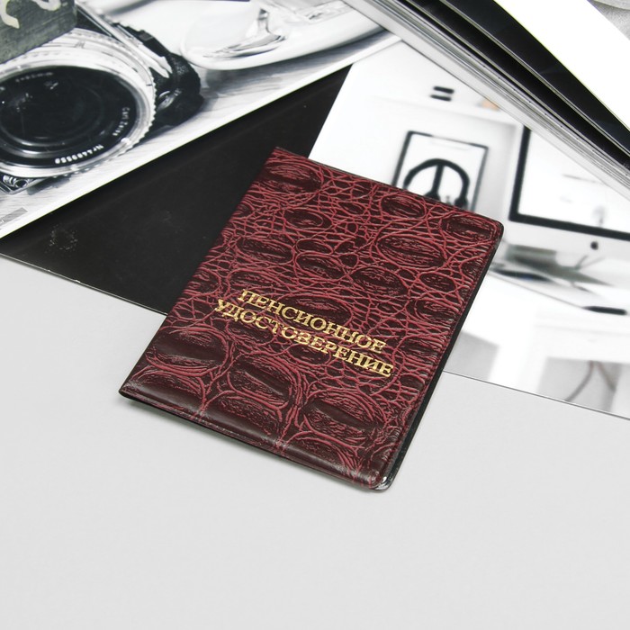 Обложка для пенсионного удостоверения, тиснение, МИКС